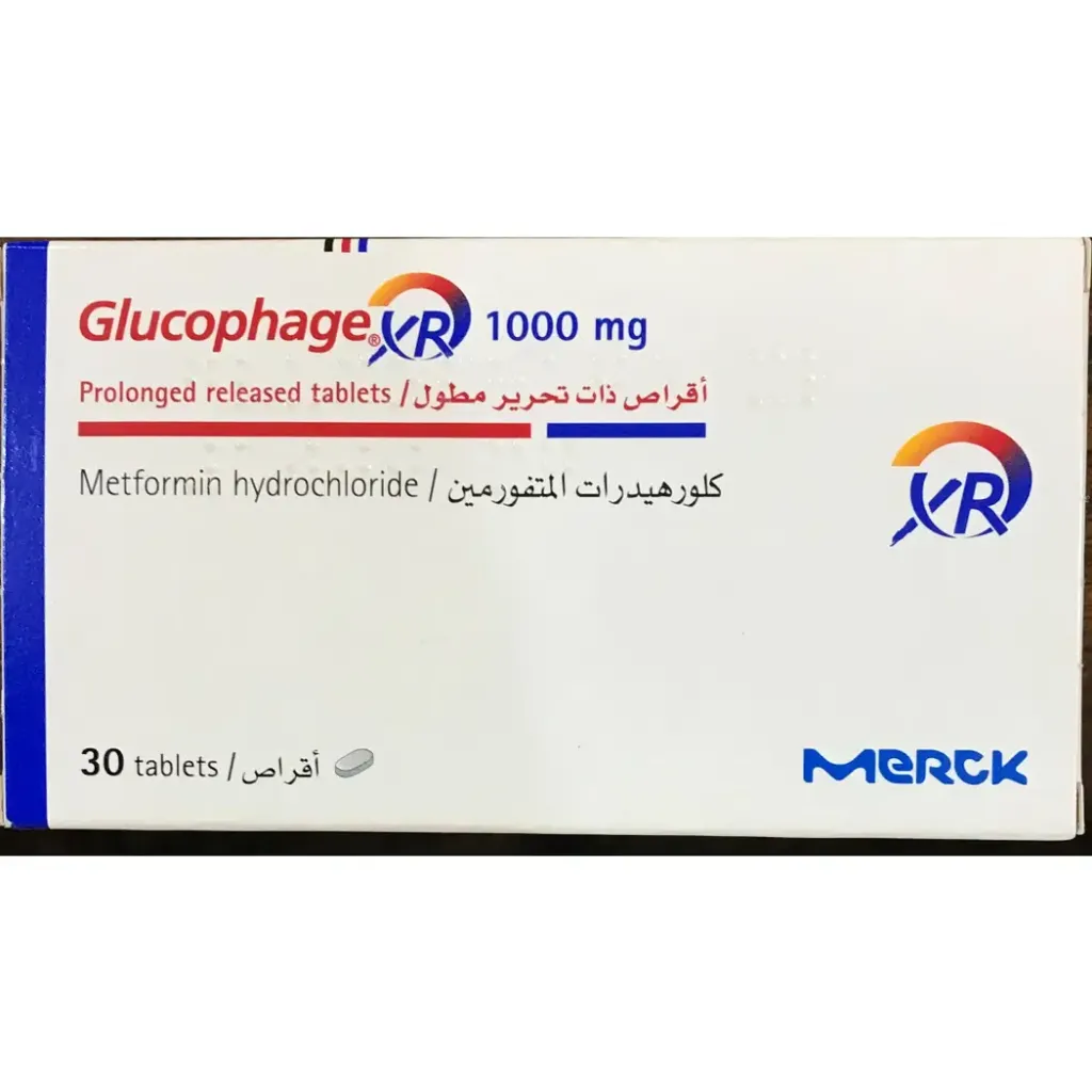 Glucophage XR 1000 mg 30 tablets 