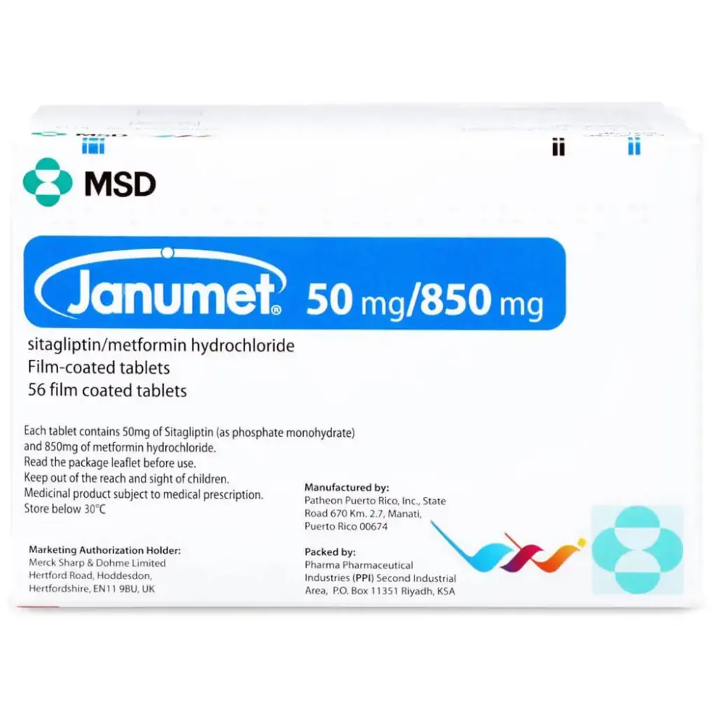 Janumet 50/850 mg 56 tablets 
