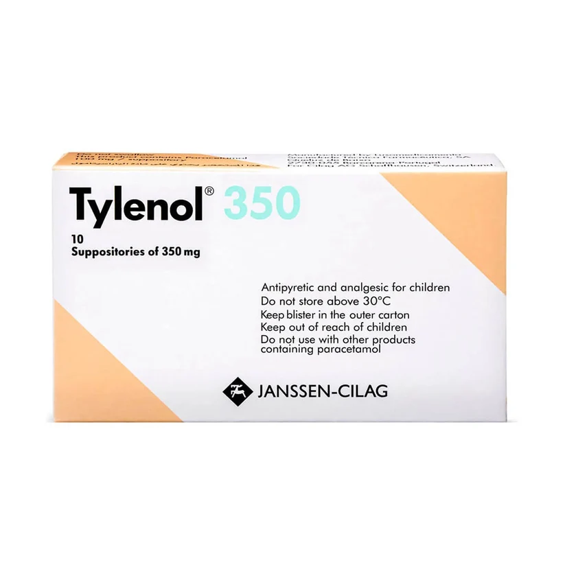 TYLENOL 350 MG 10 SUPPOS
